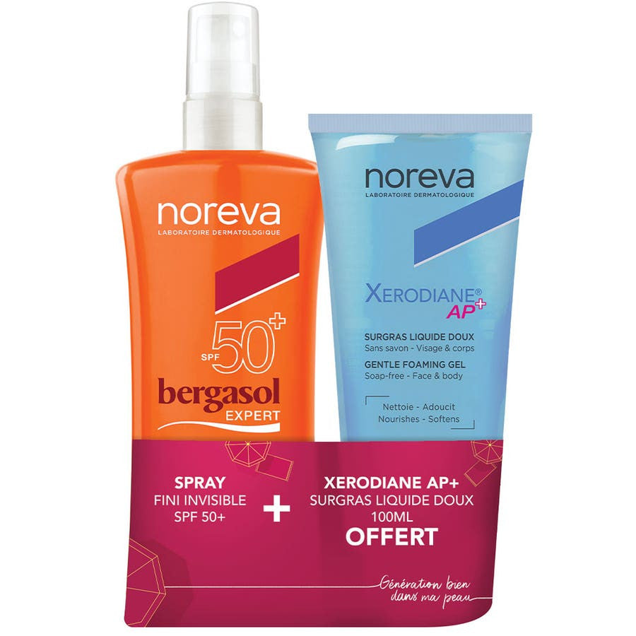 Bergasol Expert Set: SPF50 Sun Spray and Xerodiane AP+ Surgras 225ml (7.60fl oz)