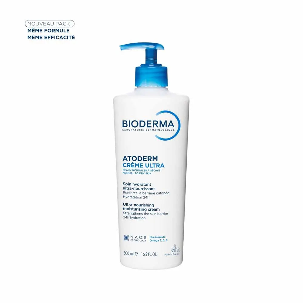 Bioderma Atoderm Ultra-nourishing Hydrating Cream Face and Body Sensitive Skin 500ml (16.91fl oz)