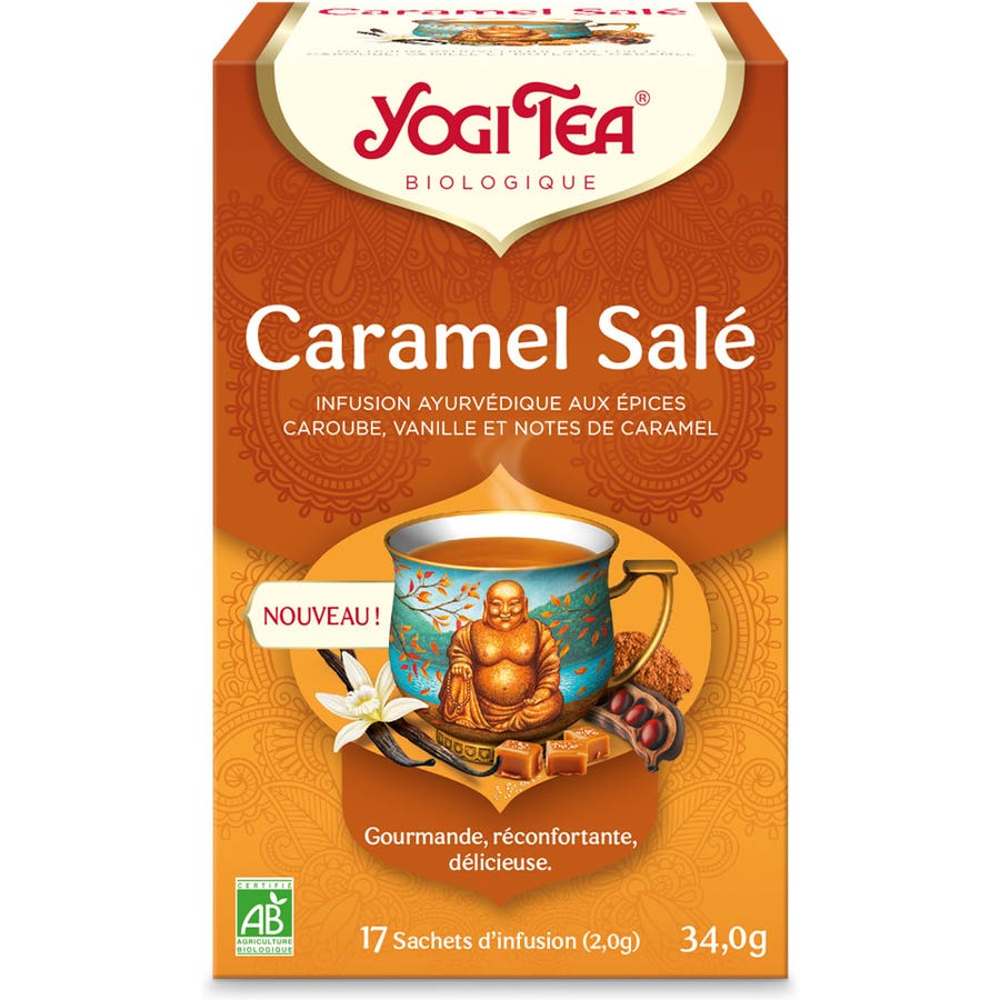 Yogi Tea Organic Salted Caramel Herbal Teas 17 sachets 300g (10.58 oz)