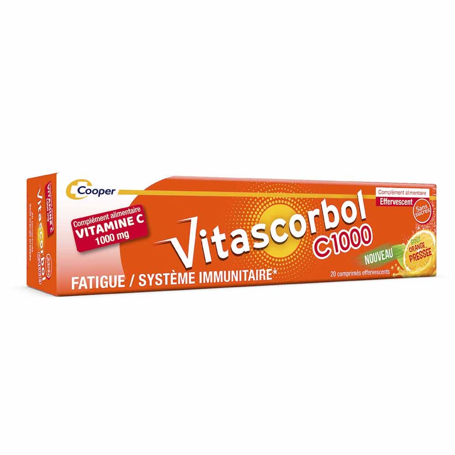 Vitascorbol Vitamins C1000 20 effervescent tablets