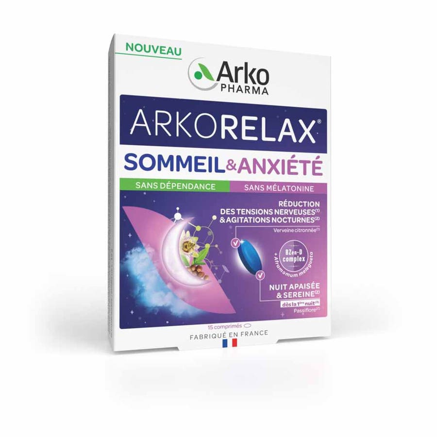 Arkopharma Arkorelax Sleep & Anxiety 15 tablets