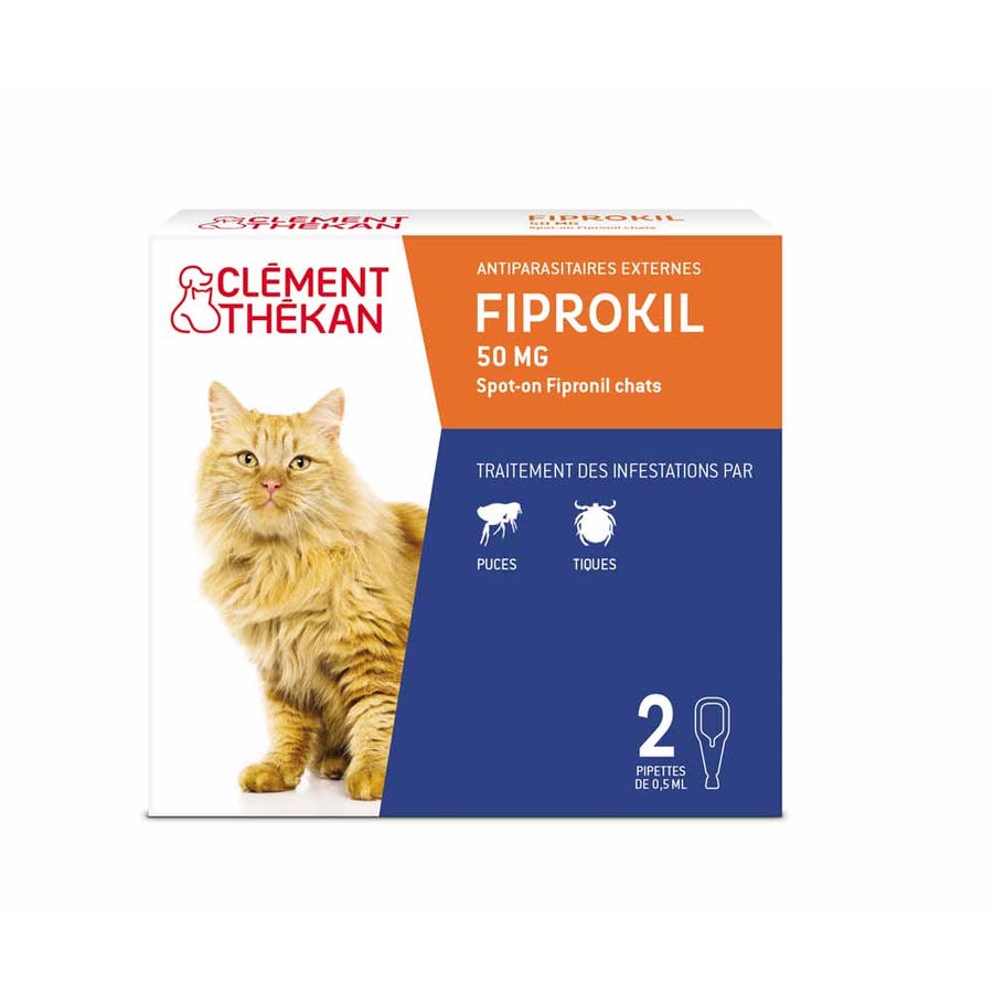 Clement-Thekan Fiprokil Cat Flea & Tick Repellent 2 Pipettes 300g (10.58 oz)