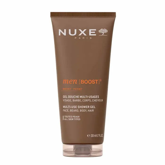 Nuxe Men Multi-Use Shower Gel for All Skin Types, Even Sensitive Skin, Face, Body, and Hair 200ml (6.76fl oz)