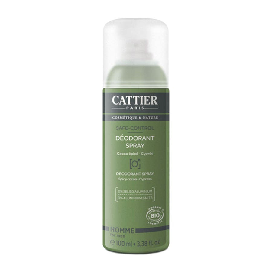 Cattier Homme Safe Control Deodorant Spray 100ml (3.38fl oz)