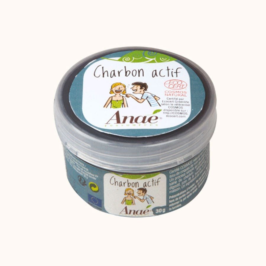 Anae Organic powdered Active Charcoal 30g (1.05 oz) - FrenchBeautyHub