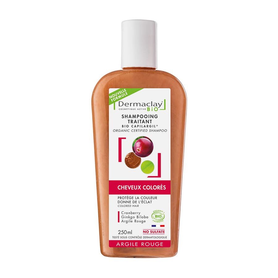 Dermaclay Bio Capilargil Shampoo For Coloured Bleached Hair With White Clay Cheveux Colores 250ml (8.45fl oz) - FrenchBeautyHub