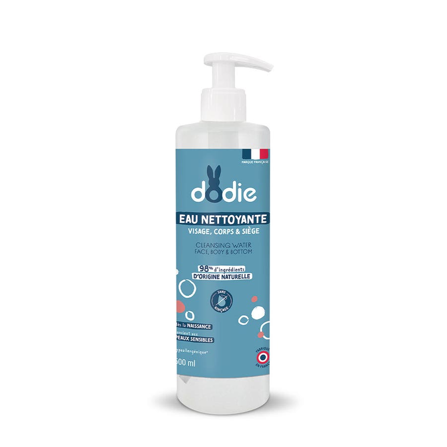 Dodie Dodie Eau Nettoyante 3 - en - 1 Des La Naissance Dès La Naissance Peaux Sensibles 500ml (16.91fl oz) - FrenchBeautyHub