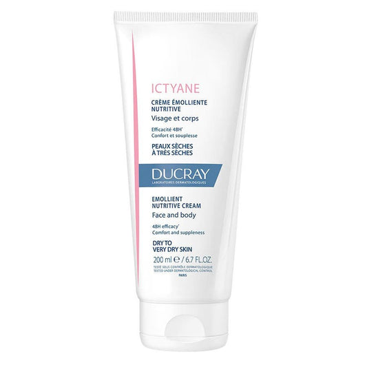 Ducray Ictyane Emollient Nutritive Cream Dry To Very Dry Skin 200ml (6.76fl oz) - FrenchBeautyHub