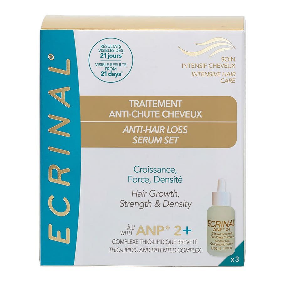 Ecrinal Giftboxes of 3 concentrated Anti - Hair loss serums 50ml x3 (1.69 fl oz x3) - FrenchBeautyHub