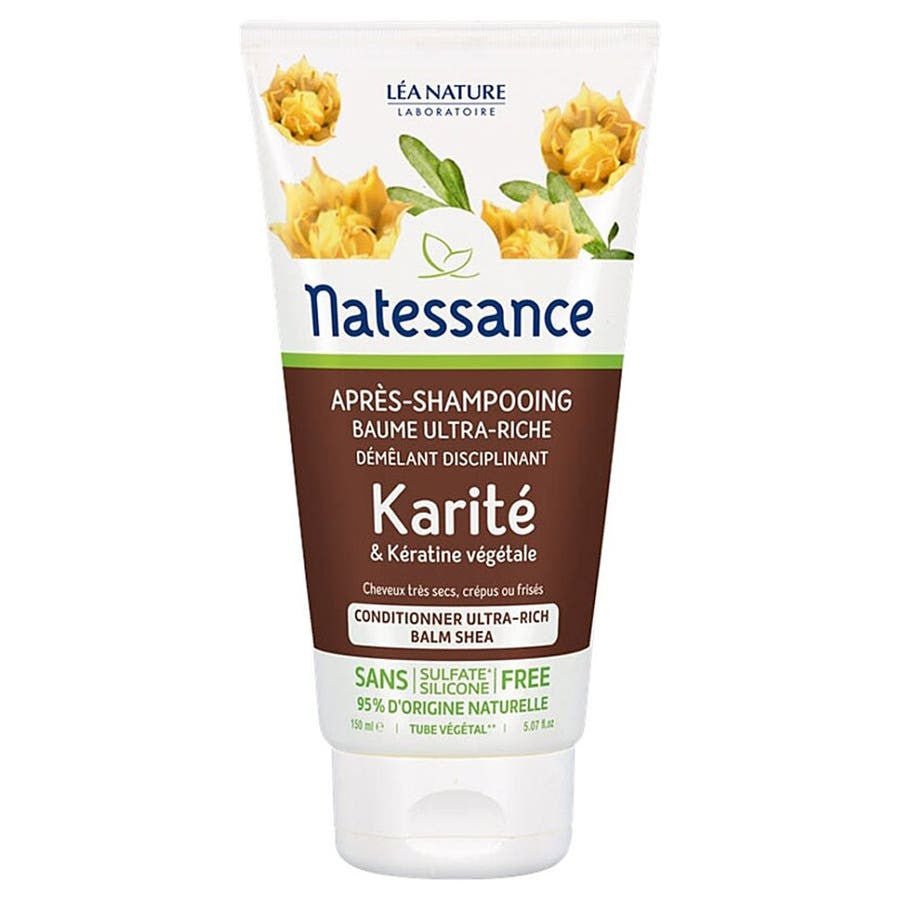 Natessance Shea Butter Hair Conditioner Dry To Very Dry Hair 150ml (5.07fl oz) - FrenchBeautyHub