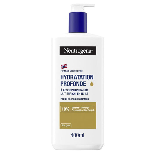 Neutrogena Deep Hydration Oil Enriched Milk Very dry Skin 400ml (13.52fl oz) - FrenchBeautyHub