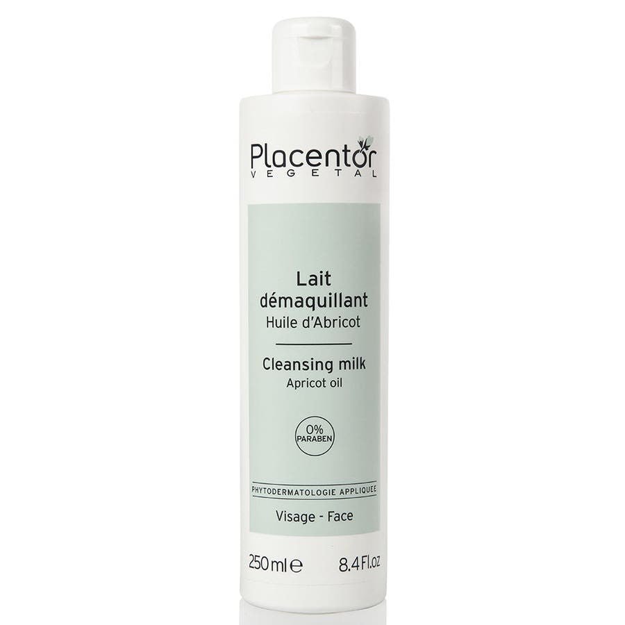 Placentor Vgtal Cleansing Milk With Apricot Oil 250ml (8.45fl oz) - FrenchBeautyHub