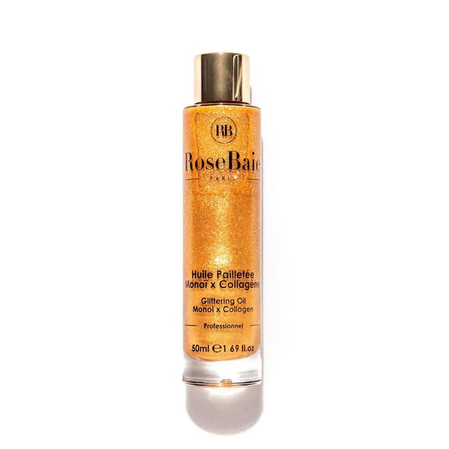 Rosebaie Monoï and Collagen Glitter Oil 50ml (1.69fl oz) - FrenchBeautyHub