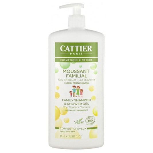 Cattier Family Foaming Gel With Lactoserum parfum pamplemousse 1L (33.81fl oz)