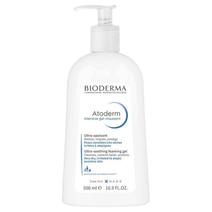 Bioderma Atoderm PP Moisturizing Oil Foaming Gel 500ml (16.90 fl oz) for Atopic Skin