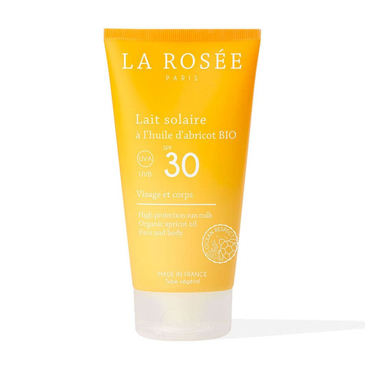 LA ROSÉE Suncare Lotion SPF30 150ml (5.07 fl oz) - Organic Apricot Oil for Face and Body