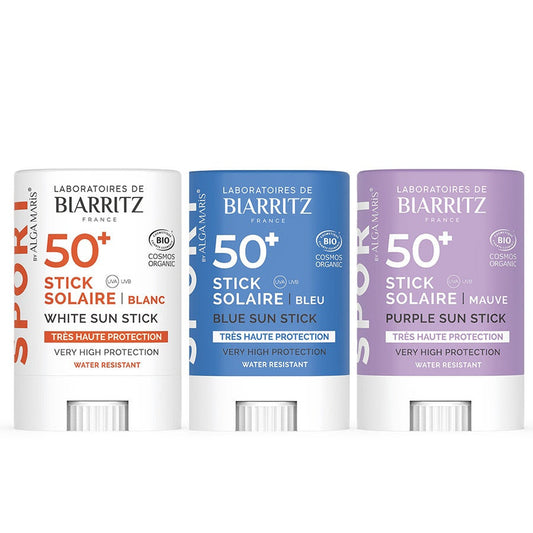 Laboratoires De Biarritz Organic Sport Care Protective Stick SPF50+ with Color Indication Travel Size 12g (0.42oz)