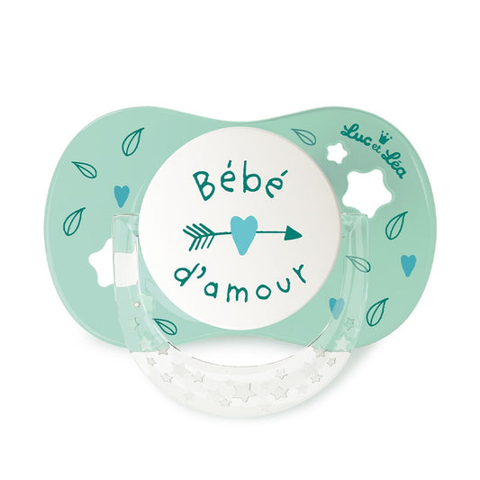 Luc Et Lea Symmetrical Silicone Pacifier From 6 Months J'aime Ma Maman Mon Papa Collection 6 Mois et Plus