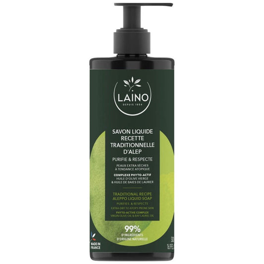 Laino Liquid Aleppo Soap Pump Bottle for Extra Dry and Atopic-Prone Skin 500ml (16.90 fl oz)