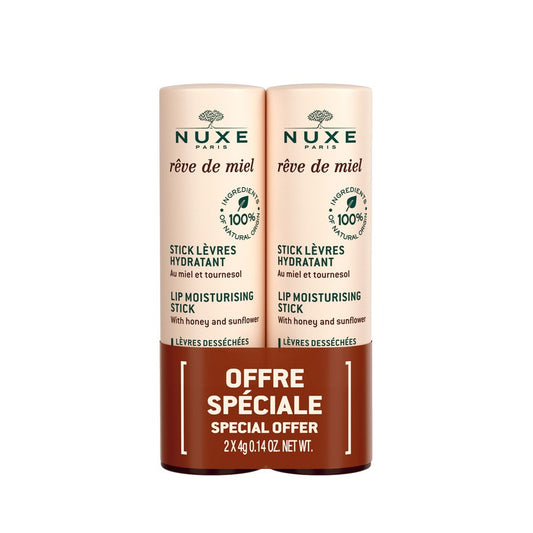 Nuxe Reve De Miel Moisturizing Lipstick 4g x2 (0.14 oz x2)