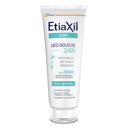 Etiaxil Shower 24-hour Cleansing Gel and Deodorant with Bamboo Sap for Sensitive Skin 200ml (6.76fl oz)