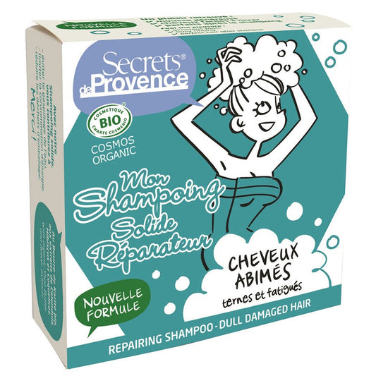 Secrets de Provence Solide Repair Shampoo Damaged, Dull and Tired Hair 85g (3.0 oz)