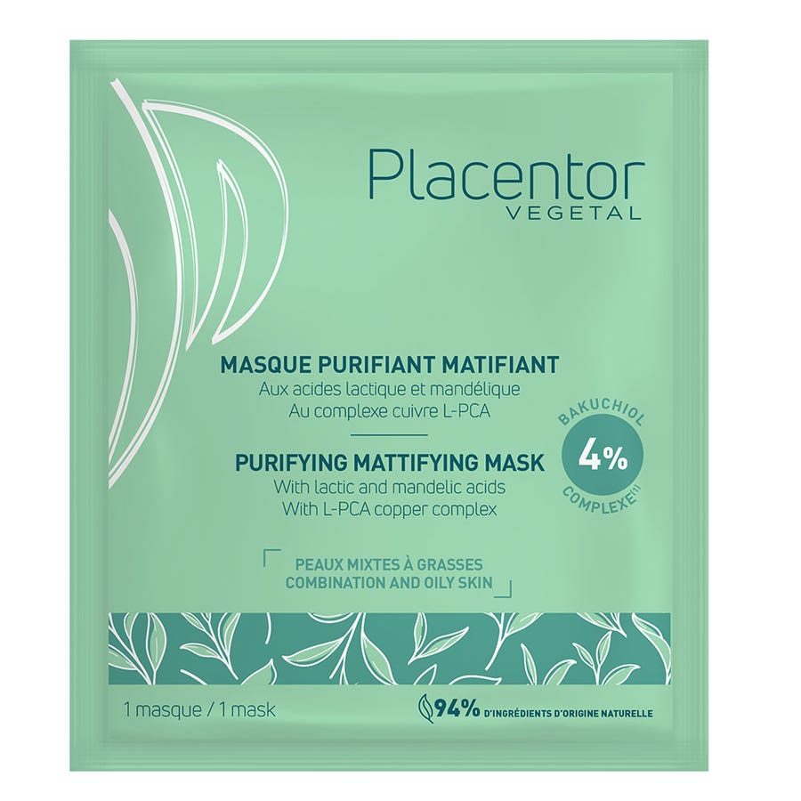 Placentor Végétal Purifying mattifying Masks Combination to oily skin 25g (0.88 oz)