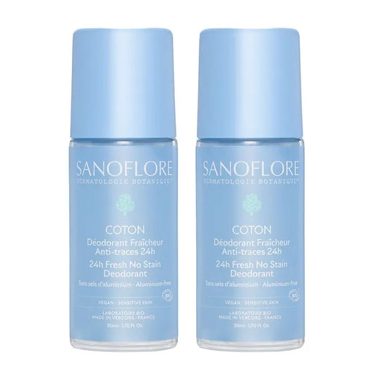 Sanoflore Deodorants 24h Protection Organic Puret de Lin 2x 50ml (1.69fl oz)