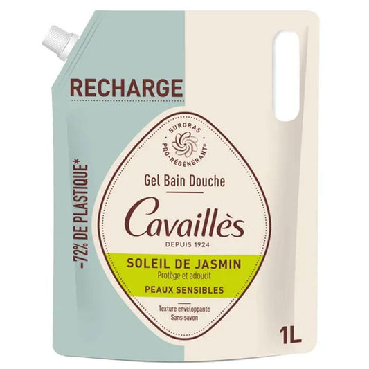 Cavaillès Surgras Pro-Regenerating Eco-Refill Jasmine Sun Shower Gel 1L