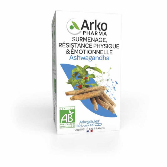 Arkopharma Arkocapsules Ashwagandha Bioes Overwork, Physical &amp; Emotional Resistance 120 capsules