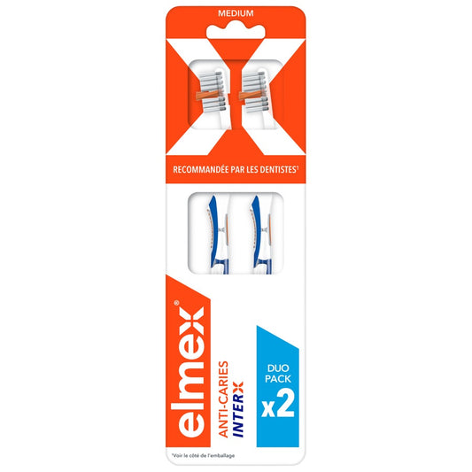 Elmex Medium toothbrush Standard head DUO x2
