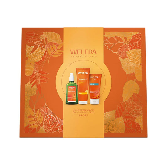 Weleda Sport Giftbox Shower Massage Oil &amp; Cryo Gel