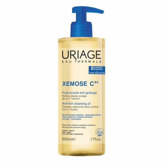 Uriage Xémose C8+ Uriage Xemose Cleansing Soothing Oil Peaux Tres Seches A Tendance Atopique 500ml (16.91 fl oz)