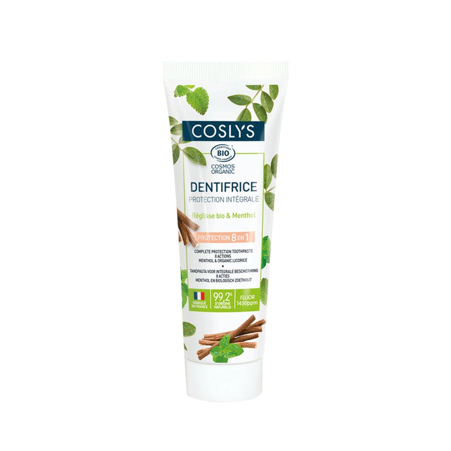 Coslys Complete toothpaste with fluoride protection organic certified 100g (3.53 oz)