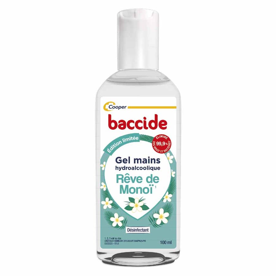 Baccide Hand Sanitising Gel Monoi sensitive skin 100ml (3.38 fl oz)