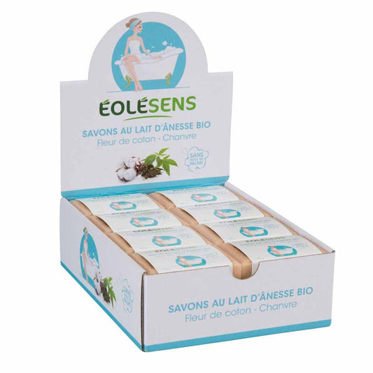 Eolesens Donkey milk soap cotton flower-scented 100g (3.53 oz)