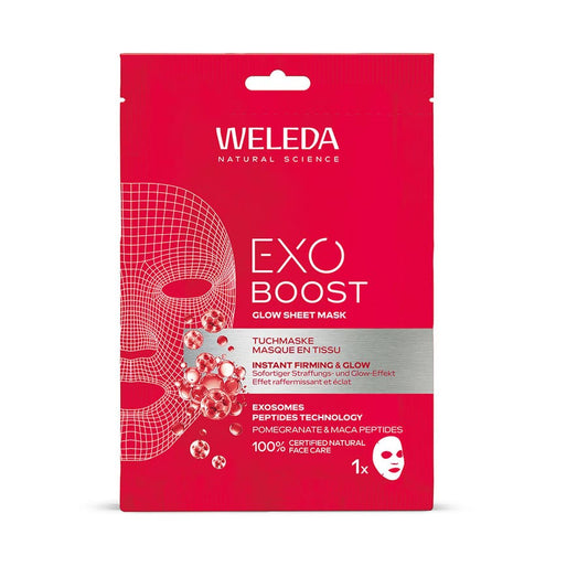 Weleda Exo Boost Pomegranate and maca peptide glow cloth mask 20ml (0.68 fl oz)