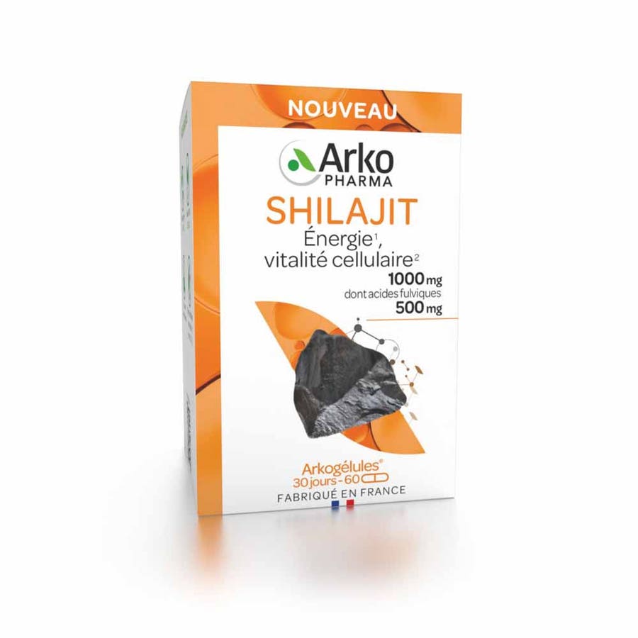 Arkopharma Arkocapsules Shilajit cellular energy and vitality 60 capsules