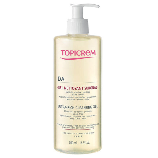 Topicrem DA Ultra Rich Cleansing Gel for Atopic Skin 500ml (16.90 fl oz)