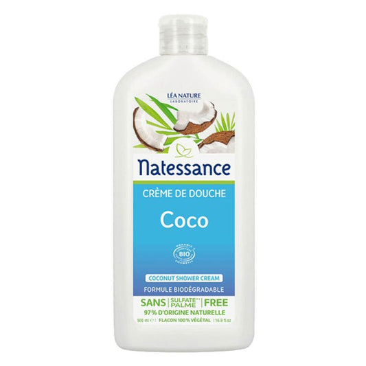 Natessance Coco Organic Shower Cream Coconut 250ml (8.45fl oz)