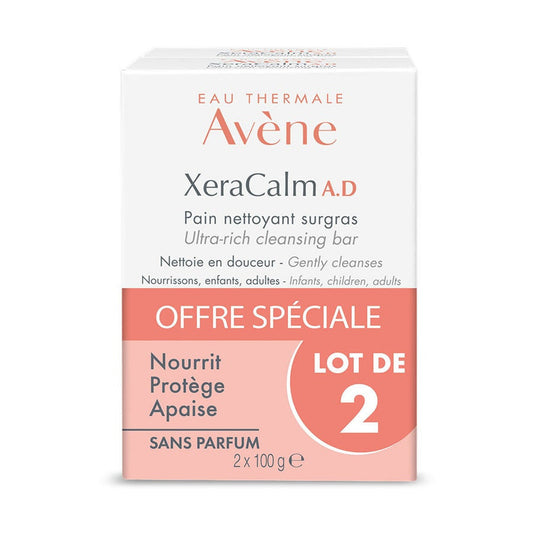 Avène Xeracalm A.D Extra Rich Cleansing Bar 100g x2(3.52 oz x2)