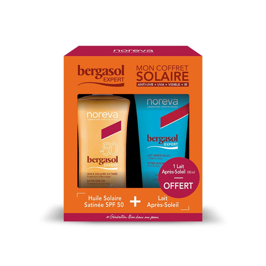 Bergasol Expert Satin Sun Oil SPF50 + After Sun Milk Set 250ml (8,45fl oz)