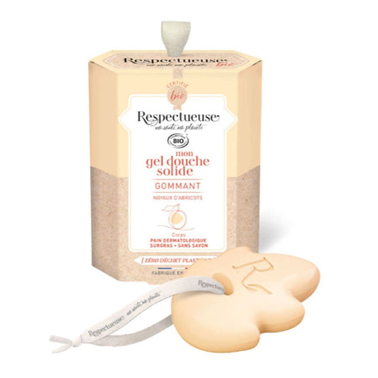 Respectueuse Organic Solid Shower Gel Body Scrub with Almond Perfumes 75g (2.64 oz)