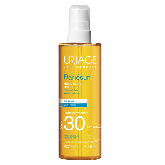 Uriage Bariésun SPF30 Dry Oil 200ml (6.76fl oz) - High UV Protection for Sensitive Skin and Hair