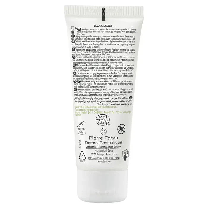 A - Derma Biology AC Global Mattifying Care Anti - Blemish 40ml (1.35fl oz) - FrenchBeautyHub
