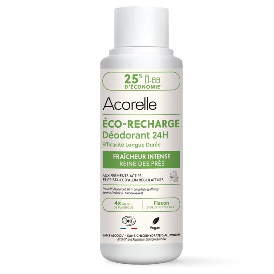 Acorelle Eco Recharge Dodorant Roll - On 24h Bio Certifie Intense freshness 100ml (3.38fl oz) - FrenchBeautyHub