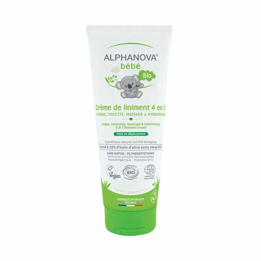 Alphanova Bébé 4 In 1 Baby Liniment Cream 200ml (6.76fl oz) - FrenchBeautyHub