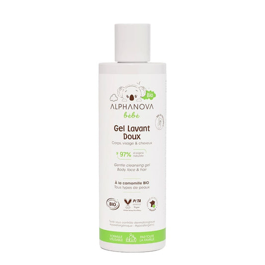 Alphanova Bébé Bebe Dermo - cleansing Organic Hair And Body Wash Corps, Visage & Cheveux 200ml (6.76fl oz) - FrenchBeautyHub