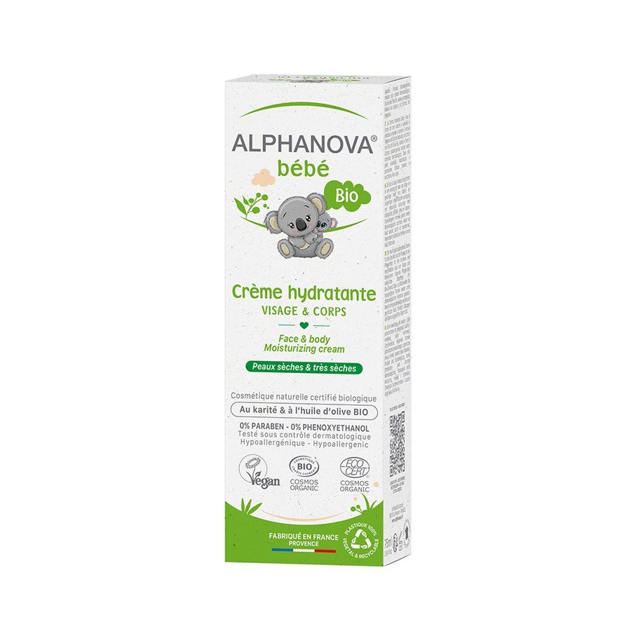 Alphanova Bébé Hydrating Face & Body Cream Bioes 75ml (2.54fl oz) - FrenchBeautyHub