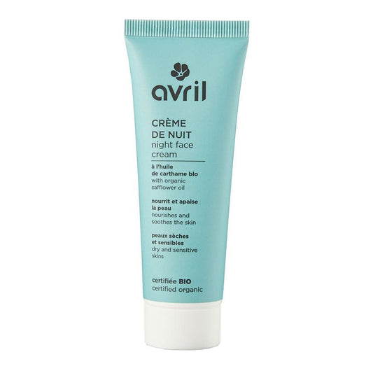 Avril Night Face Cream With Organic Safflower 50ml (1.69fl oz) - FrenchBeautyHub